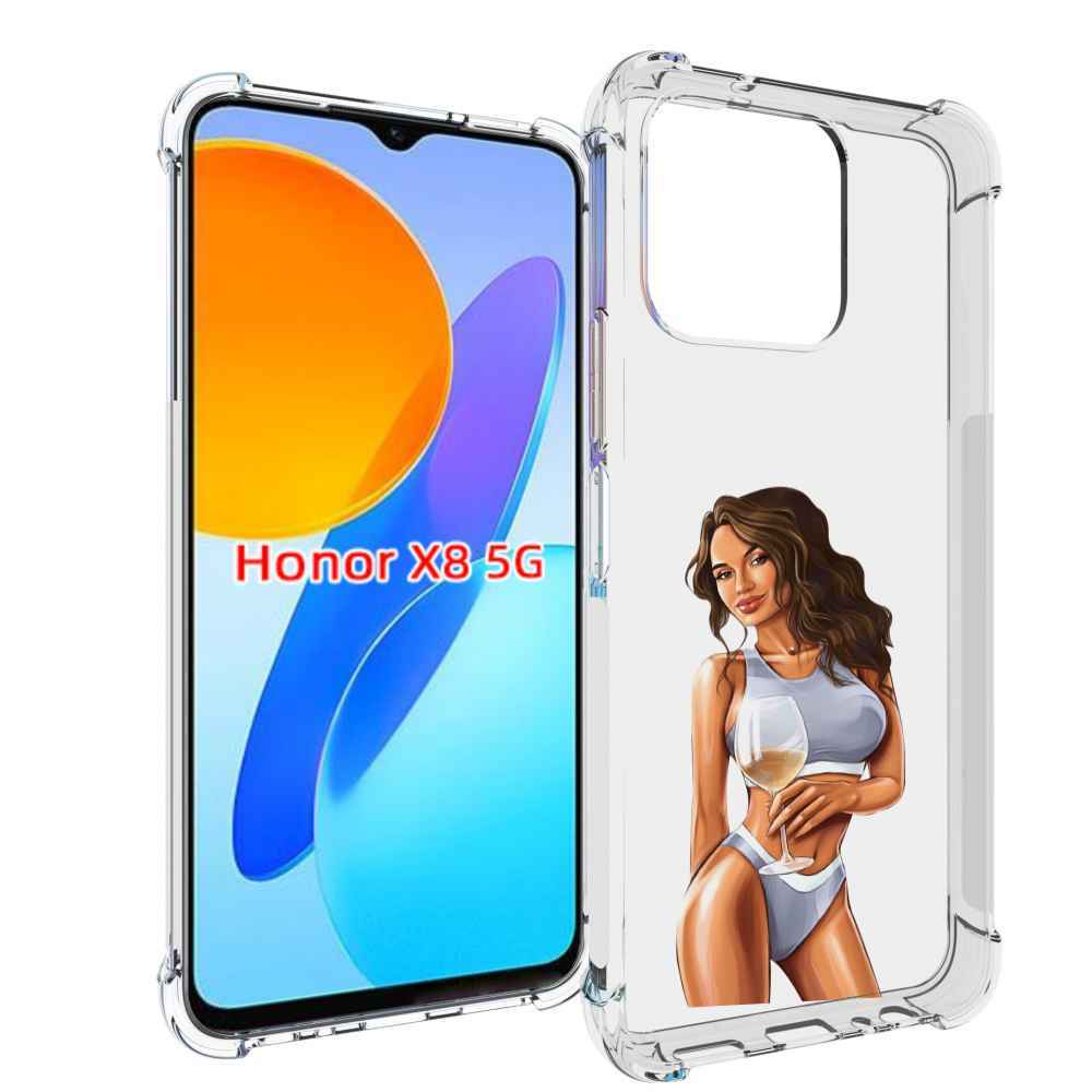 

Чехол MyPads девушка-в-сером-купальнике- женский для Honor X8 5G, Прозрачный, Tocco