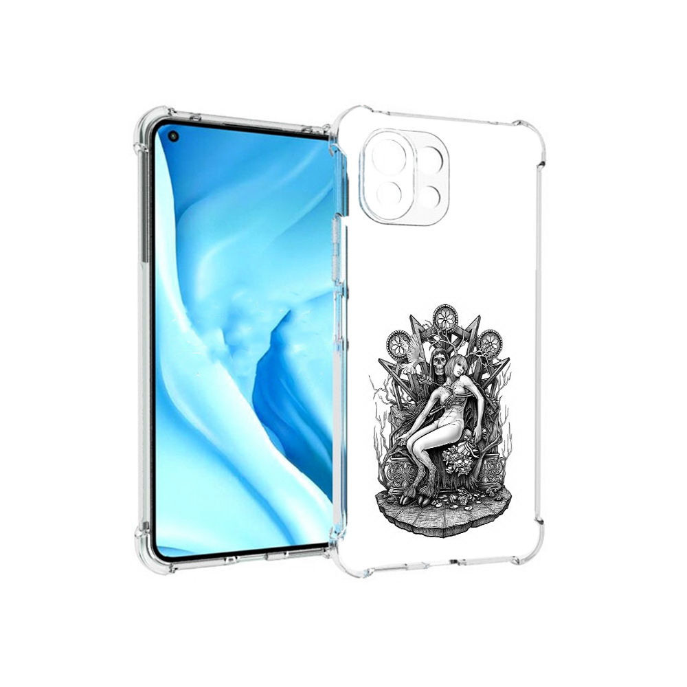 

Чехол MyPads Tocco для Xiaomi Mi 11 Lite девушка на троне (PT159462.256.309), Прозрачный, Tocco