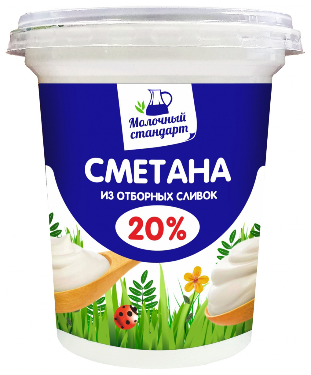 

Сметана Молочный стандарт 20% БЗМЖ 300 г
