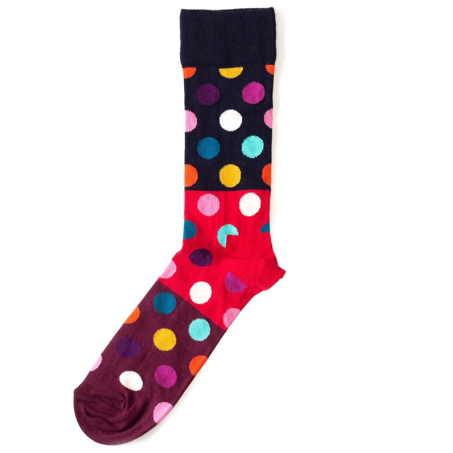 фото Носки унисекс happy socks happy socks big dot - block разноцветные 36-40