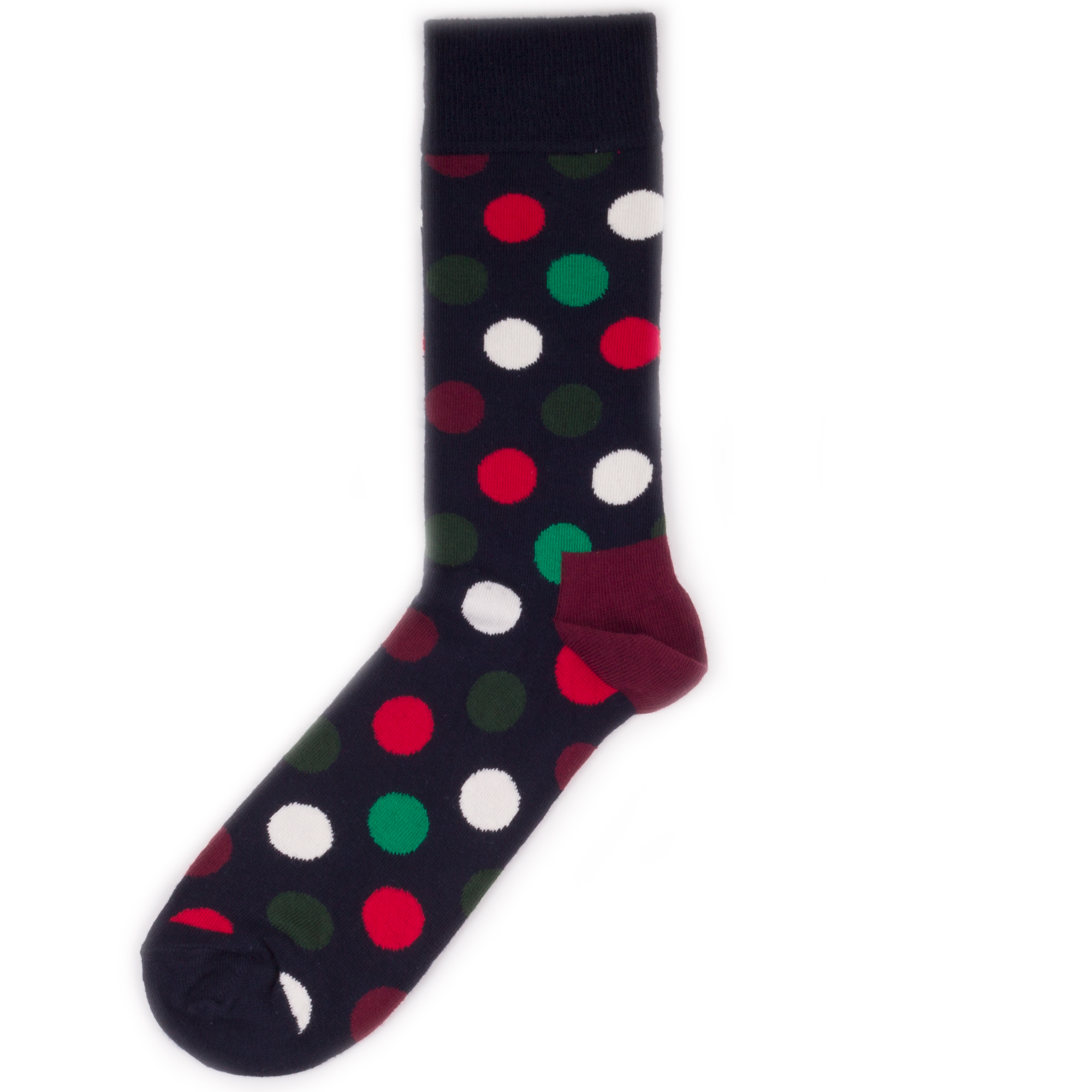фото Носки унисекс happy socks happy socks big dot - red/green разноцветные 36-40