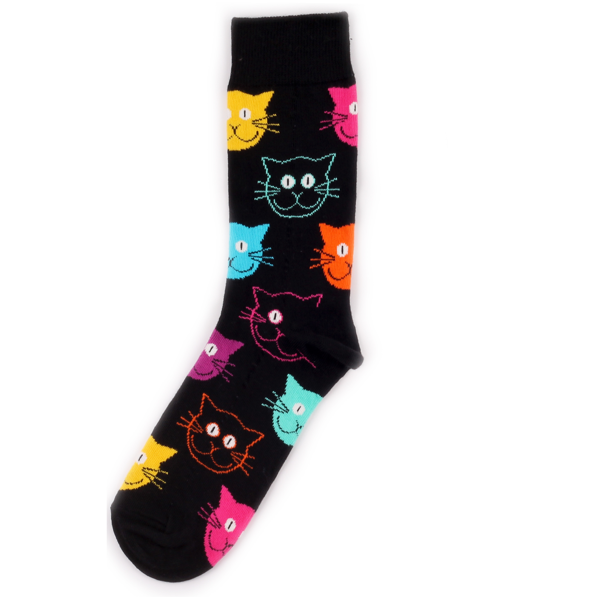 фото Носки унисекс happy socks happy socks cat - multicolor разноцветные 36-40
