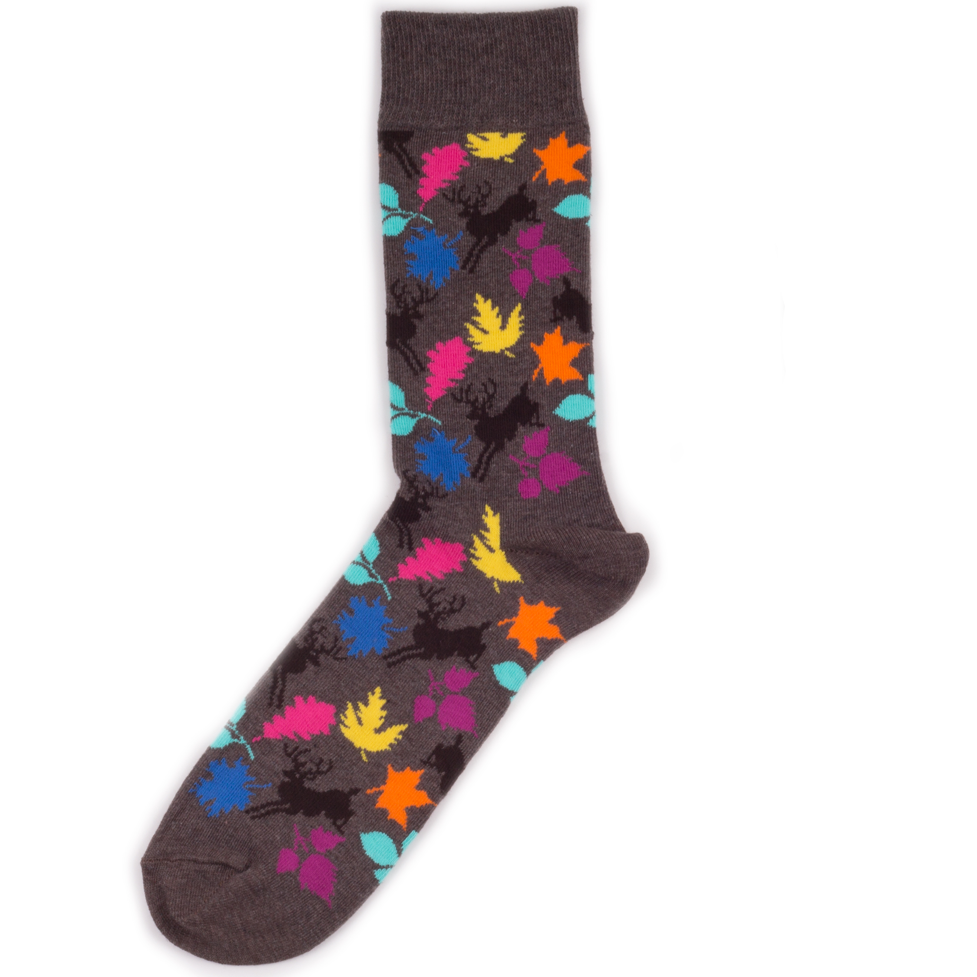 фото Носки унисекс happy socks happy socks deer - brown разноцветные 36-40