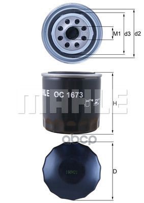 

Фильтр масляный KNECHT/MAHLE OC1673, OC1673