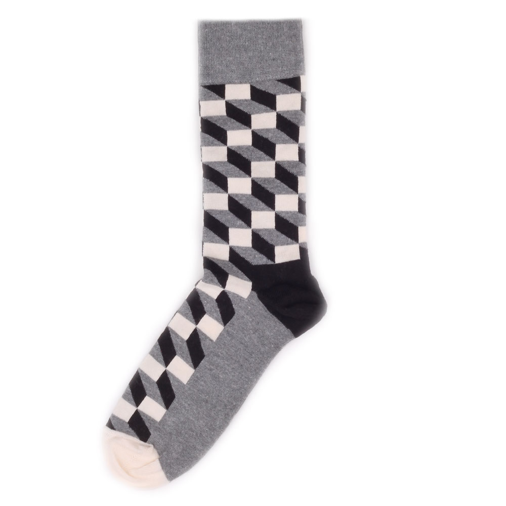 фото Носки унисекс happy socks happy socks filled optic - black разноцветные 36-40