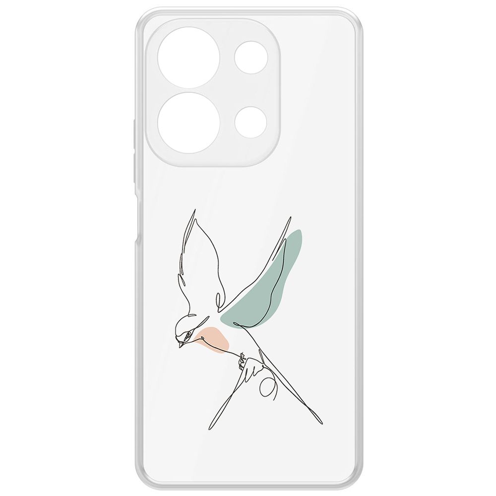 

Чехол-накладка Krutoff Clear Case Полет для Xiaomi Redmi Note 13 4G, Прозрачный