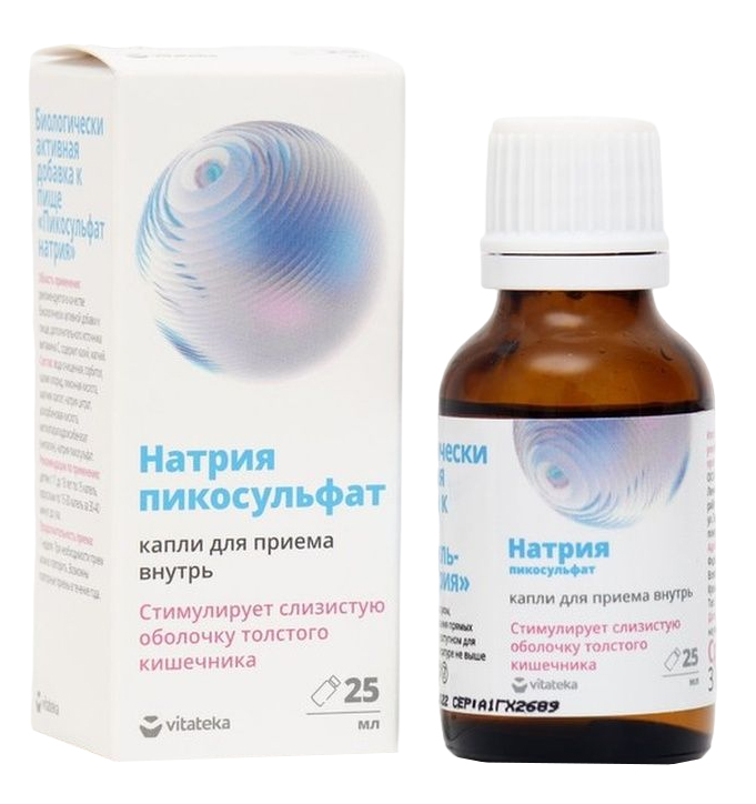

Пикосульфат натрия Витатека капли для приема внутрь, 25 мл