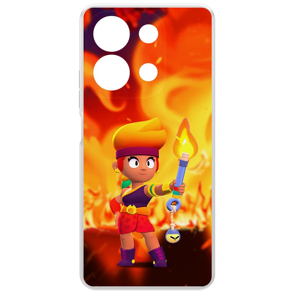 

Чехол-накладка Krutoff Clear Case Brawl Stars-Амбер для Xiaomi Redmi Note 13 4G, Прозрачный