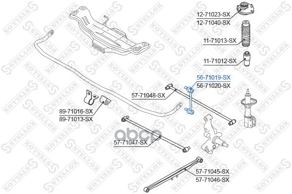 

56-71019-SX тяга стабилизатора заднего Mazda 323 98-01