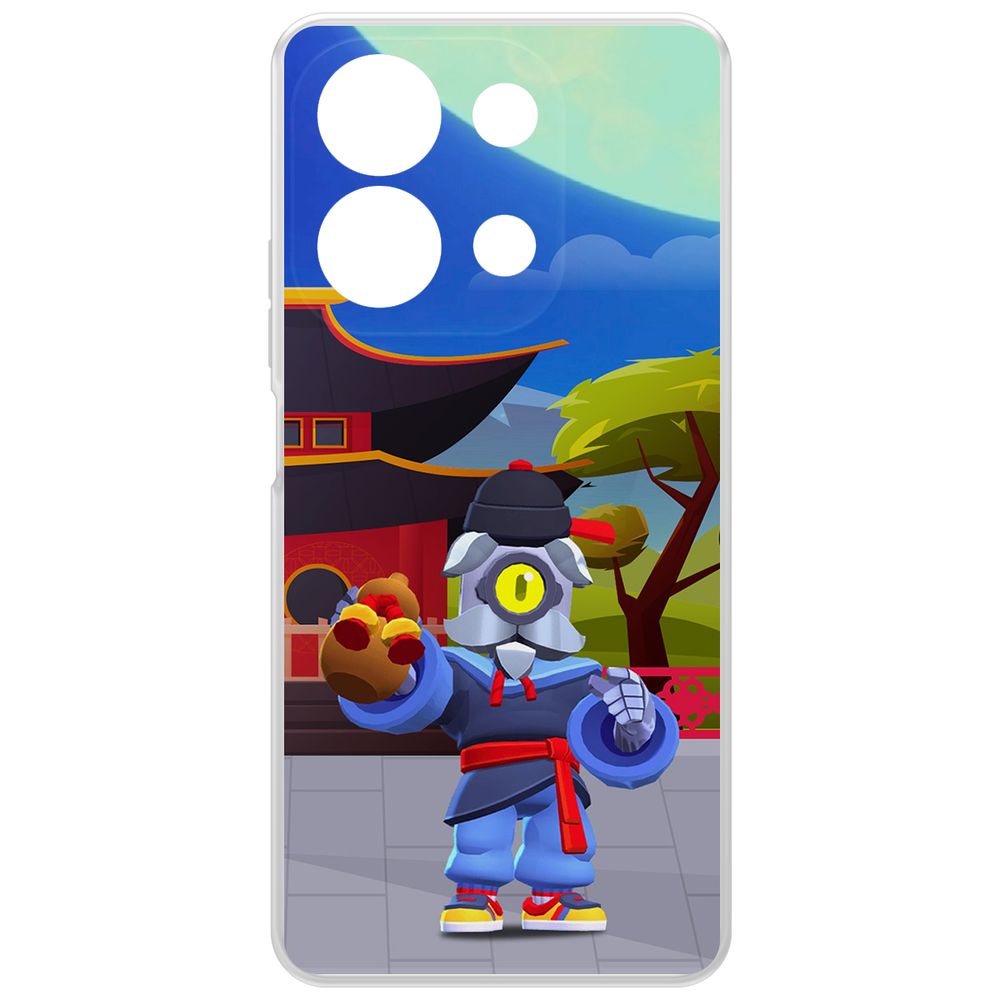 

Чехол-накладка Clear Case Brawl Stars-Великий Мастер Барли для Xiaomi Redmi Note 13 4G, Прозрачный
