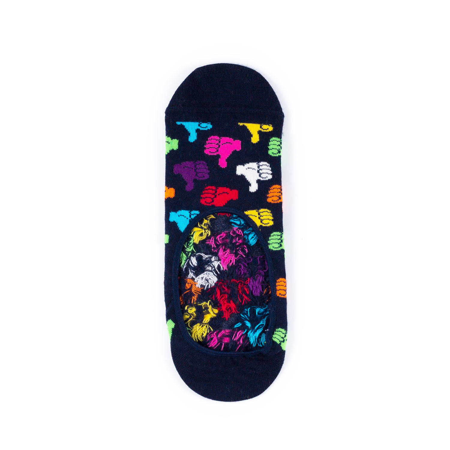 фото Носки унисекс happy socks happy socks liner - thumbs up разноцветные 36-40