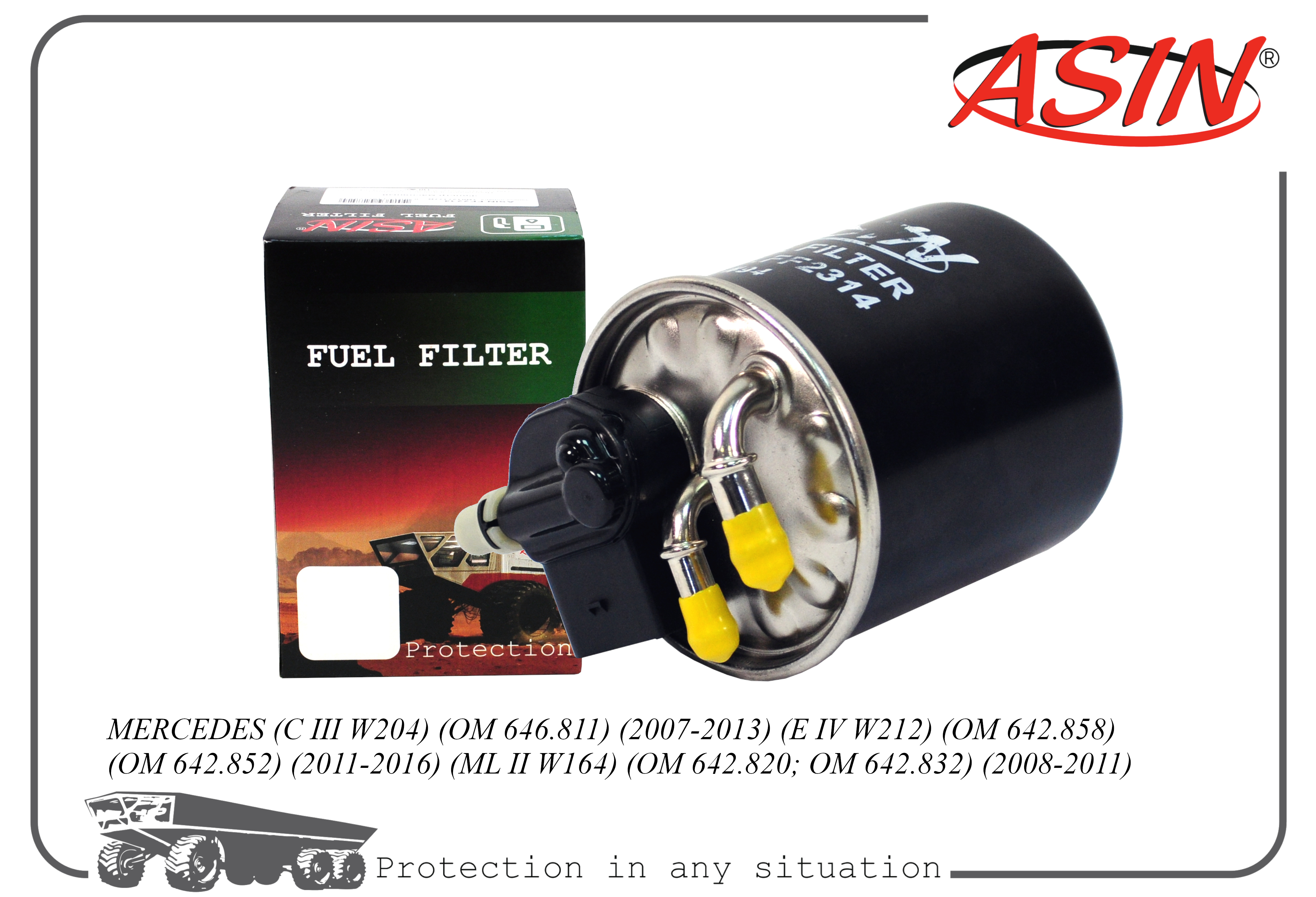 

Фильтр топливный ASIN A6420906052 ASIN.FF2314 MERCEDES C III W204 OM 646.811 2007-2013 E