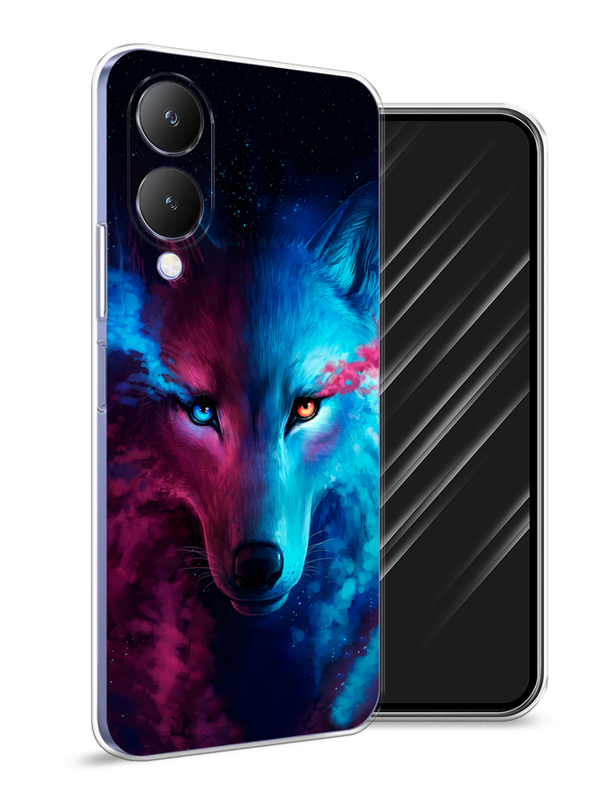 

Чехол Awog на Vivo Y17s "Волшебный волк", Голубой;розовый, 269850-1