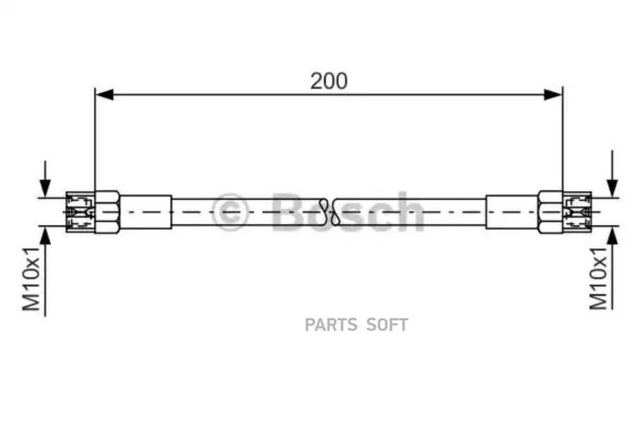 

BOSCH Шланг тормозной BOSCH 1987476062