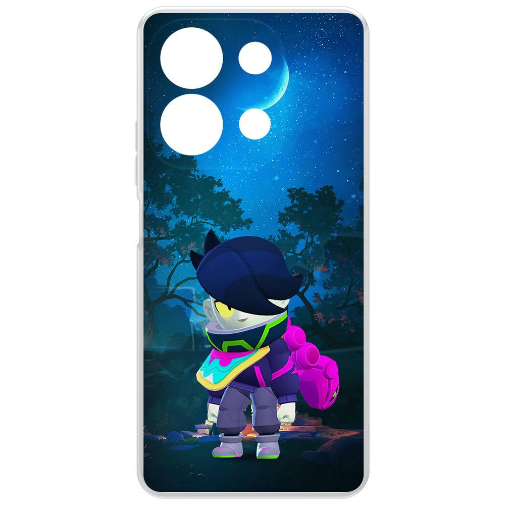 

Чехол-накладка Krutoff Clear Case Brawl Stars-Орочи Эдгар для Xiaomi Redmi Note 13 4G, Прозрачный
