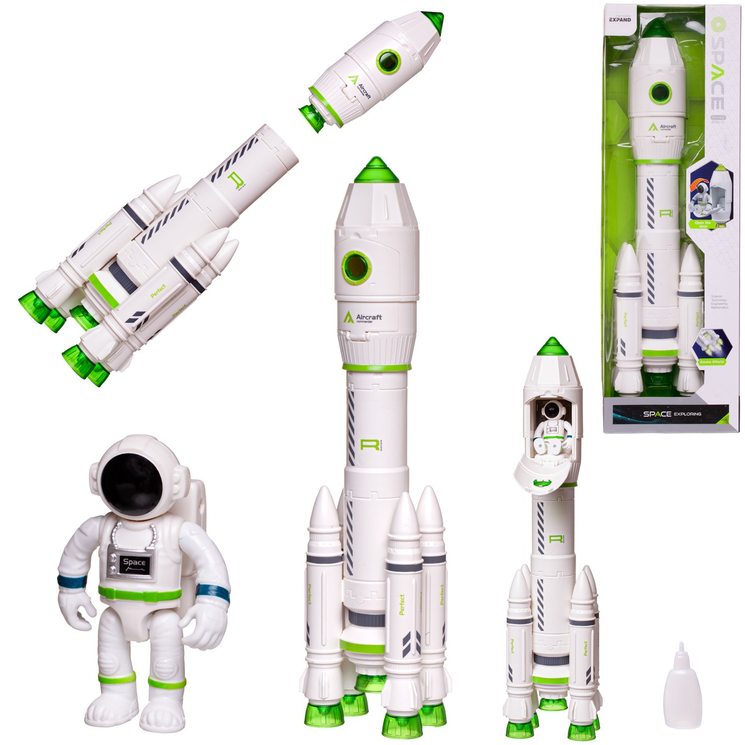 Игровой набор Junfa Покорители космоса: Космическая ракета пар, свет, звук DQ-04484