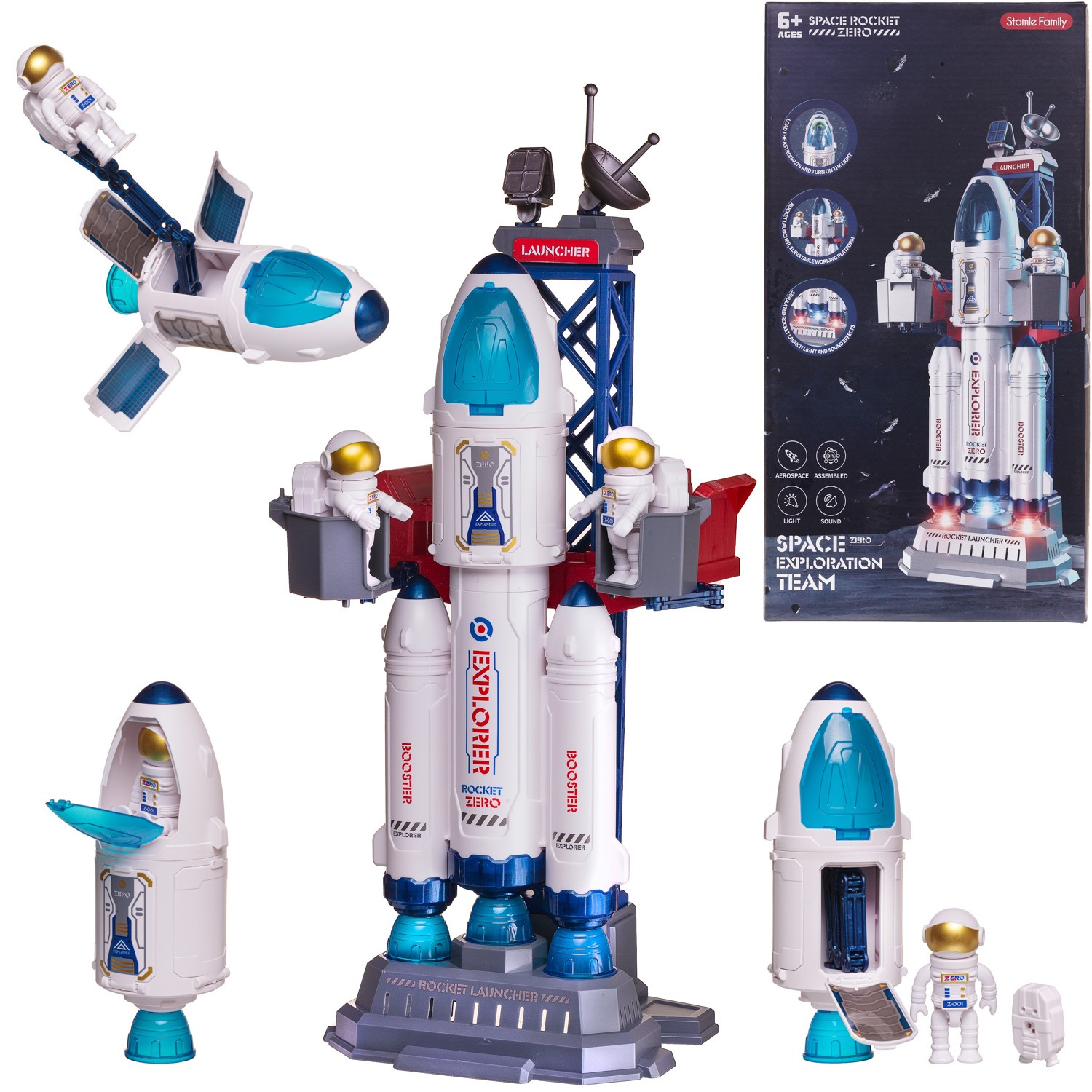 

Игровой набор Junfa Покорители космоса: Запуск ракеты в космос WK-26813, WK-26813