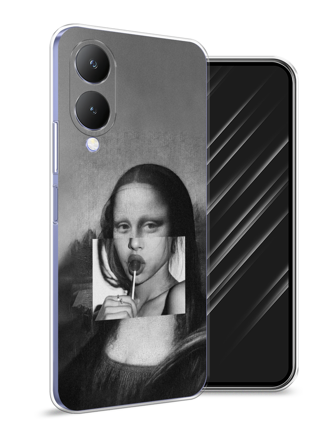 

Чехол Awog на Vivo Y17s "Mona Lisa sucking lollipop", Серый, 269850-1