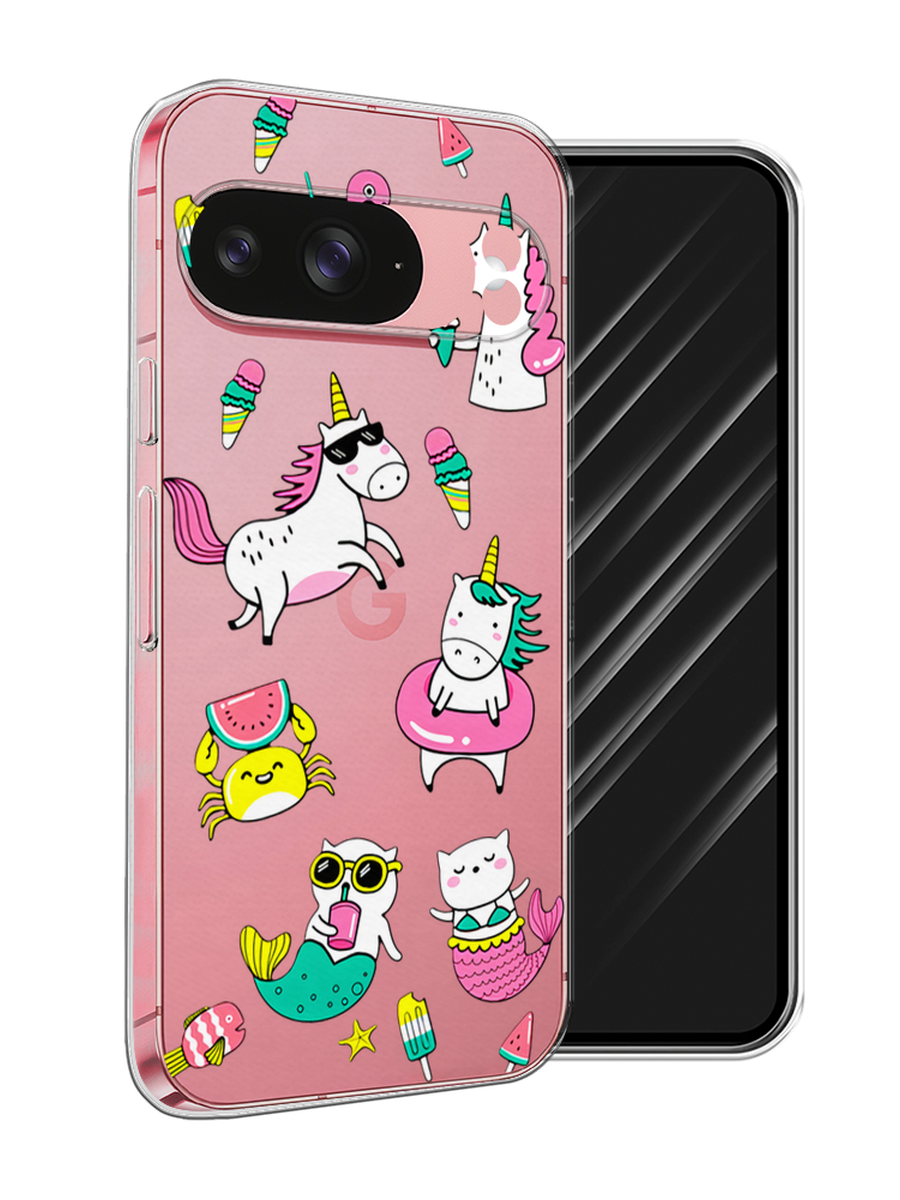 

Чехол Awog на Google Pixel 9 "На отдыхе", Белый;бирюзовый;розовый, 271950-1