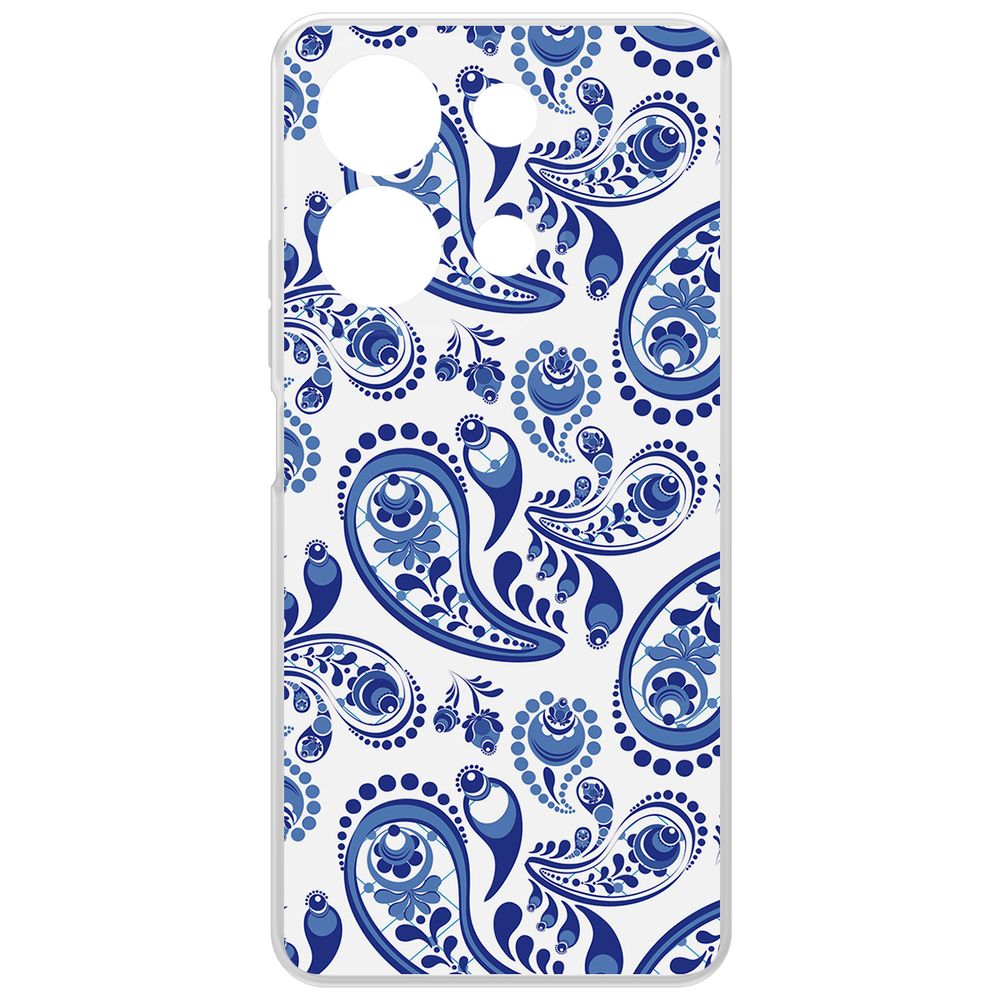 

Чехол-накладка Krutoff Clear Case Гжель для Xiaomi Redmi Note 13 4G, Прозрачный