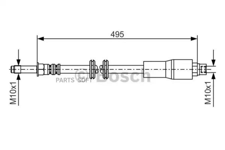 

BOSCH Шланг тормозной BOSCH 1987481005