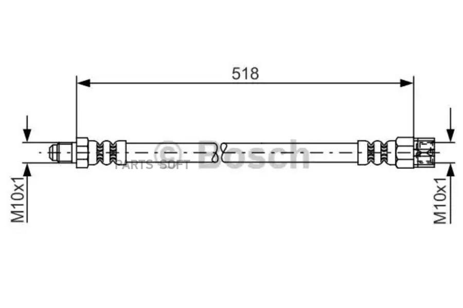 

BOSCH Шланг тормозной BOSCH 1987481007