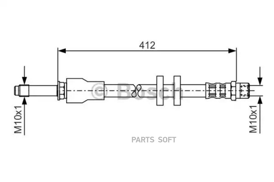 

BOSCH Шланг тормозной BOSCH 1987481021