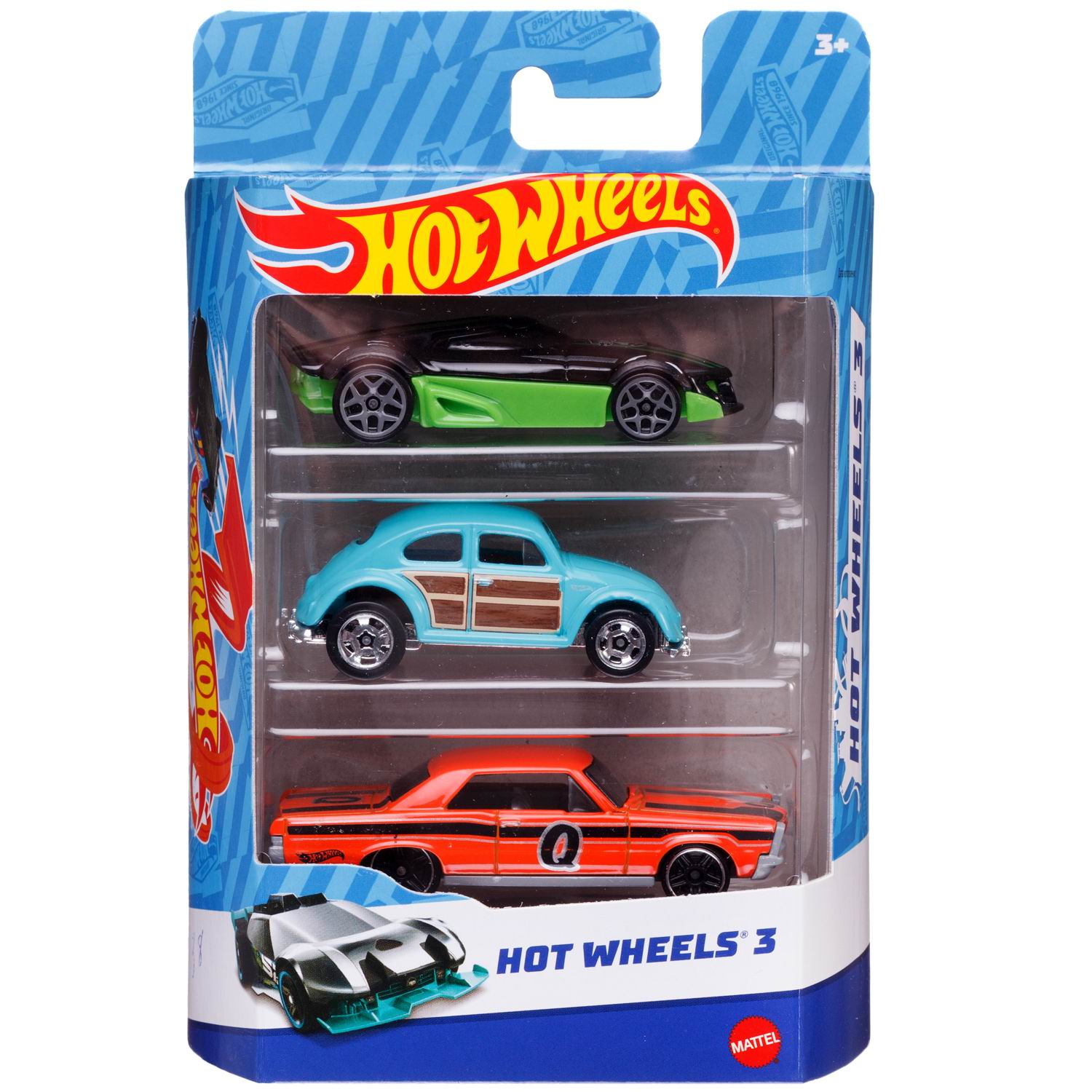 Набор машинок Mattel Hot Wheels 3 машинки 54 K590454 2127₽