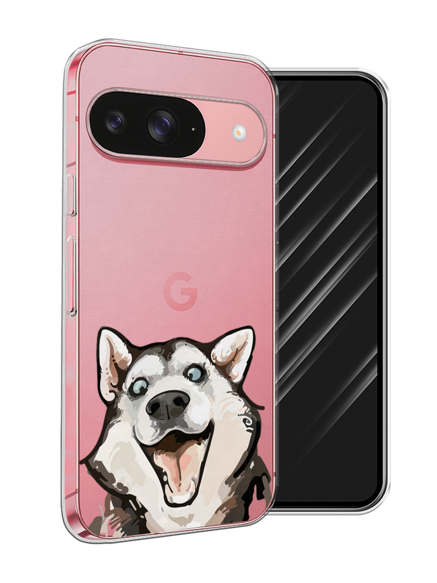 

Чехол Awog на Google Pixel 9 "Радостный хаски", Белый;голубой;черный, 271950-1