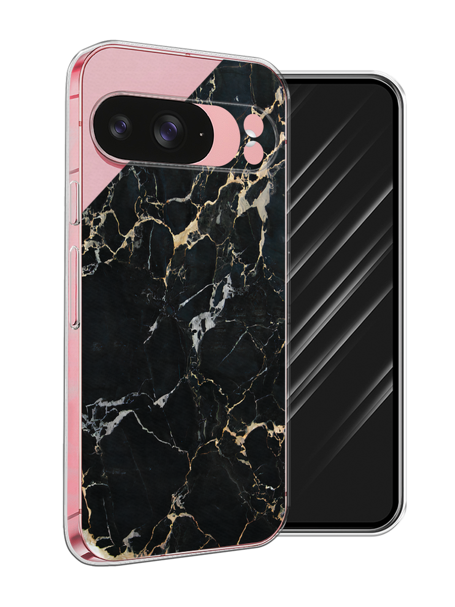 

Чехол Awog на Google Pixel 9 "Черный мрамор уголок", Черный;золотистый, 271950-1