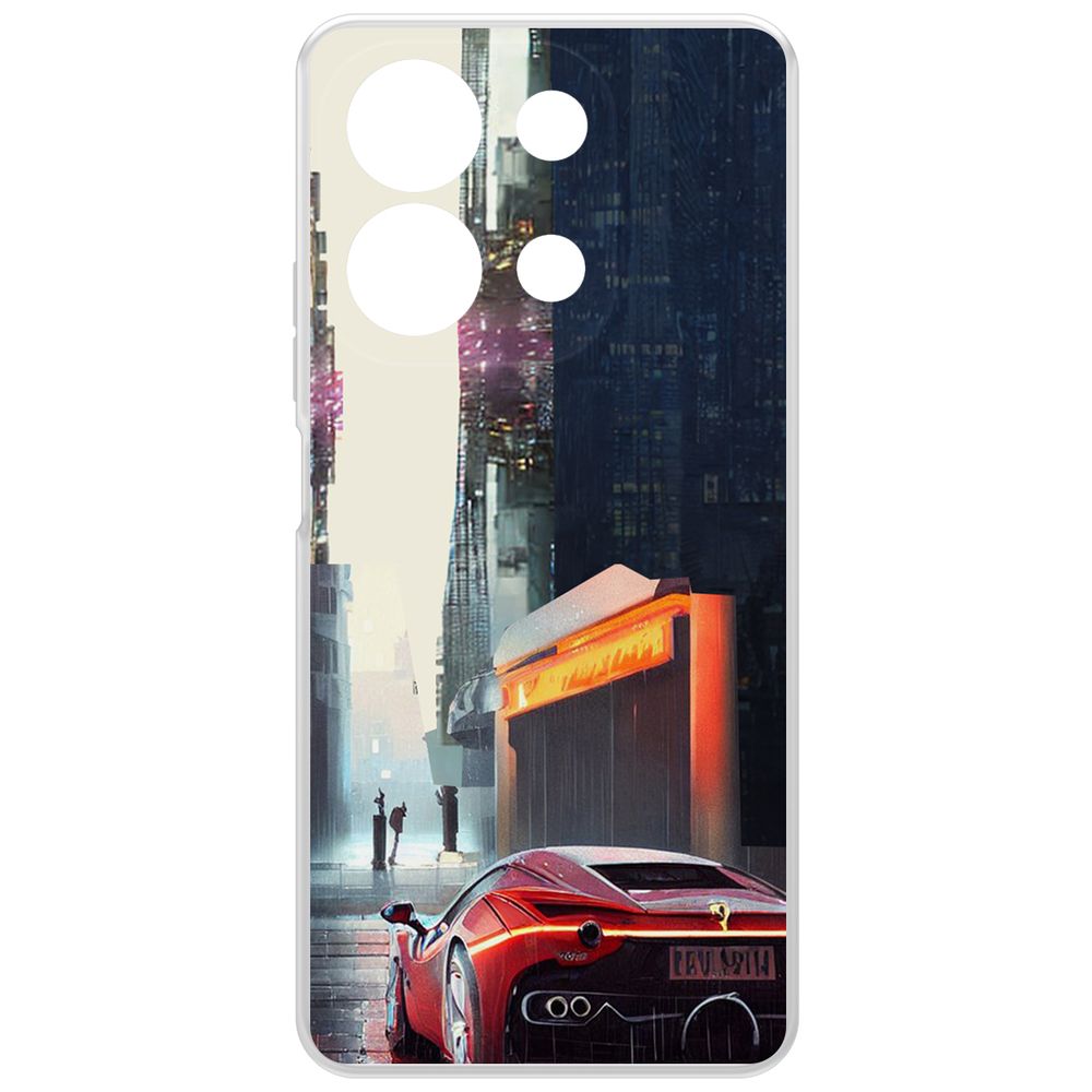 

Чехол-накладка Krutoff Clear Case Сити для Xiaomi Redmi Note 13 4G, Прозрачный