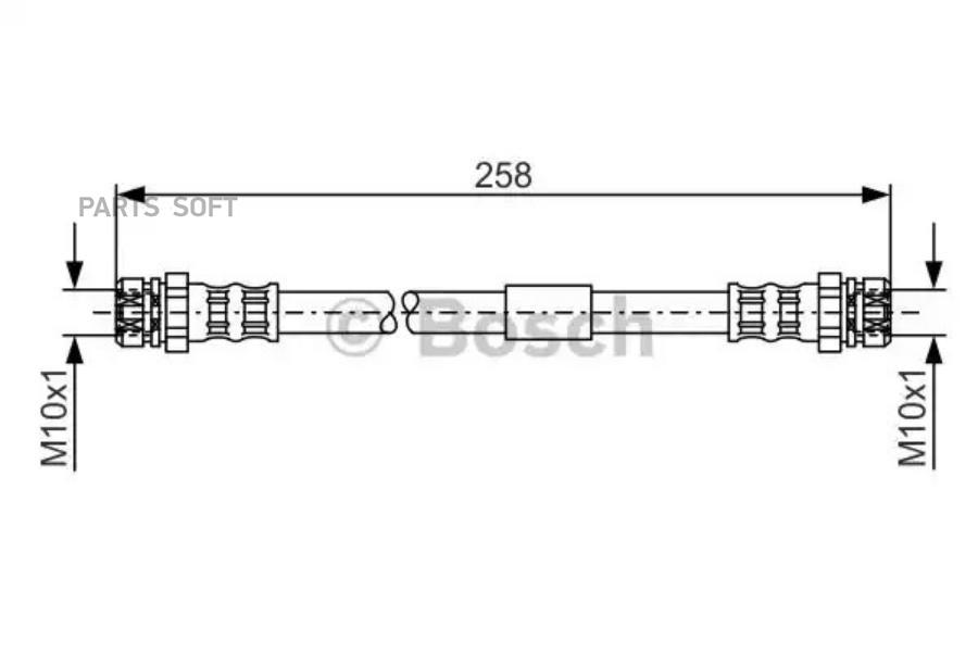

BOSCH Шланг тормозной BOSCH 1987481369