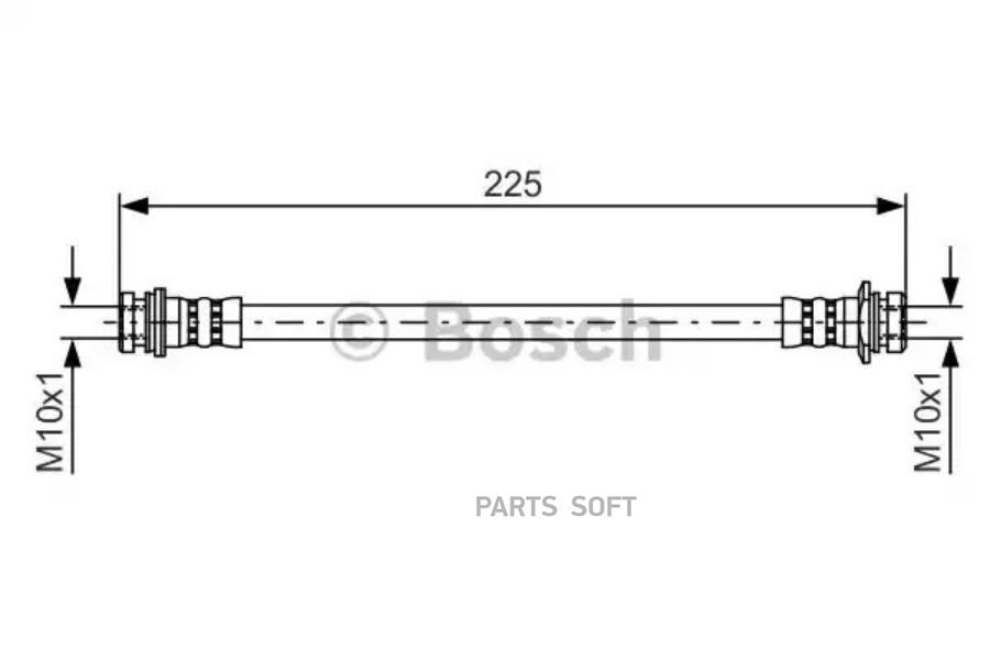 

BOSCH Шланг тормозной BOSCH 1987481387