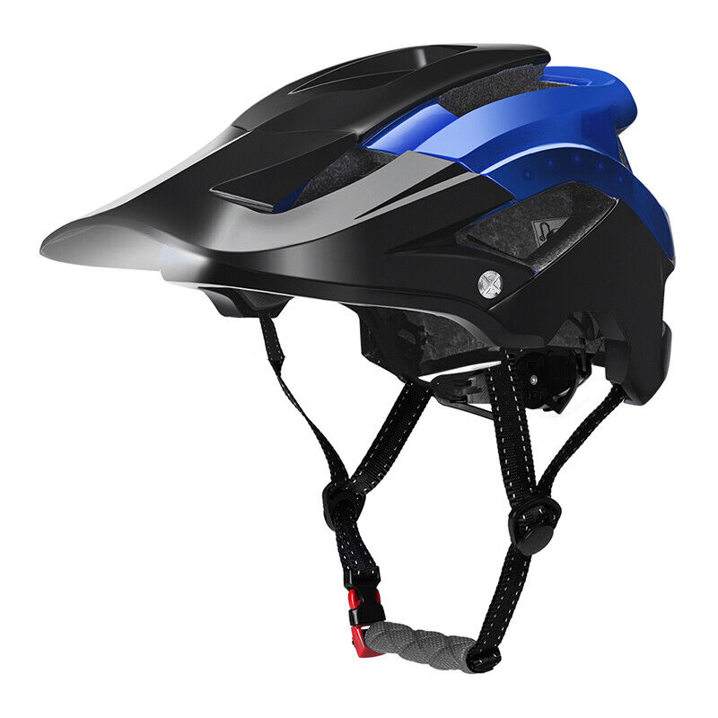 Велосипедный шлем Rockbros YXE009 с фонарем синий