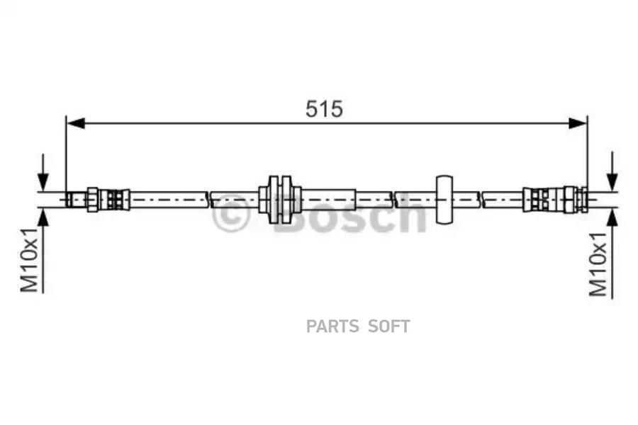 

BOSCH Шланг тормозной BOSCH 1987481482