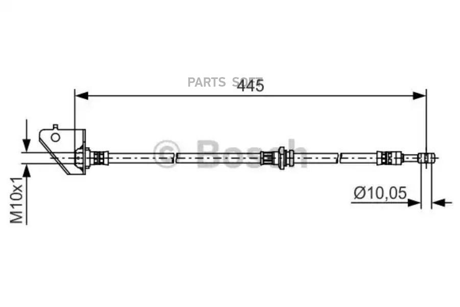 

BOSCH Шланг тормозной BOSCH 1987481498