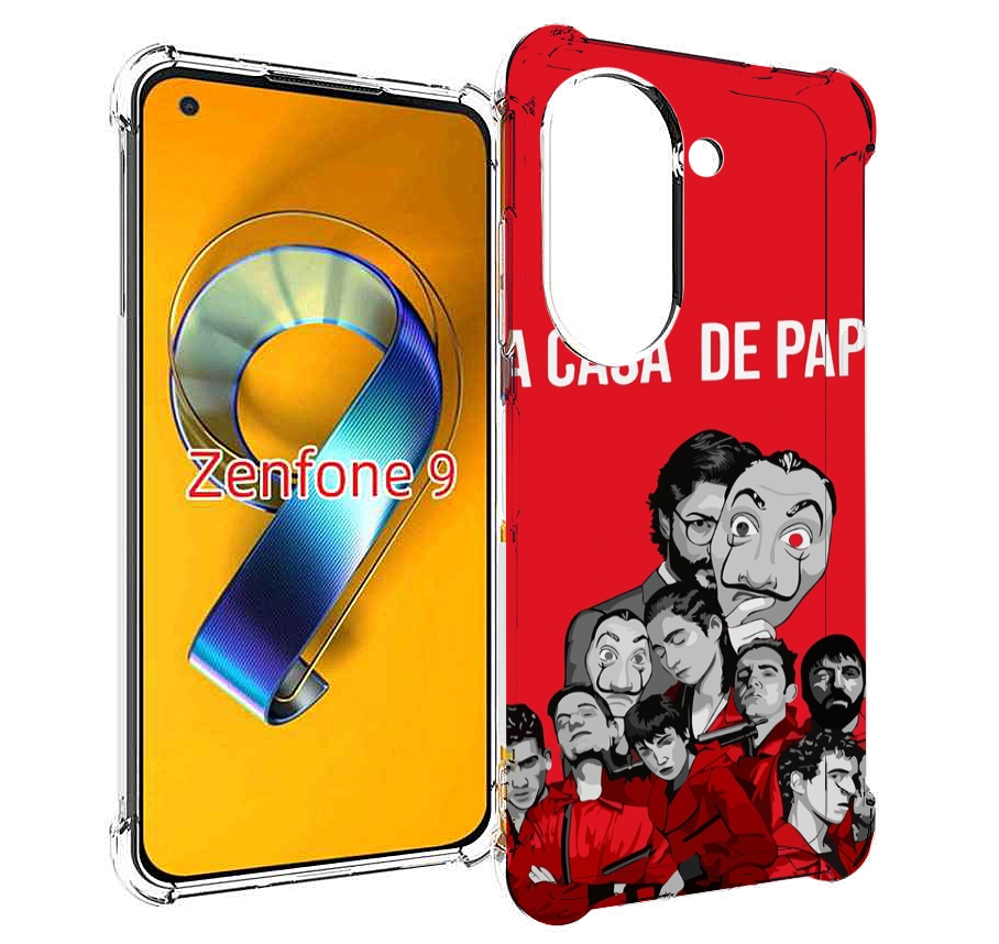 

Чехол MyPads бумажный-дом-команда для Asus Zenfone 9 (AI2202), Прозрачный, Tocco