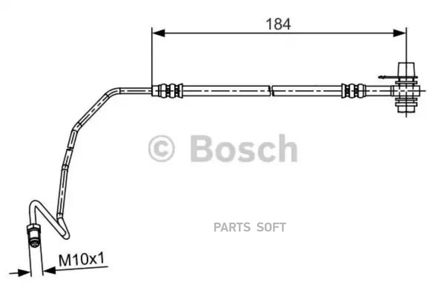 

BOSCH Шланг тормозной BOSCH 1987481534