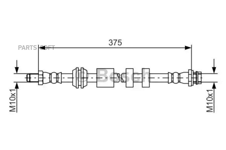 

BOSCH Шланг тормозной BOSCH 1987481563