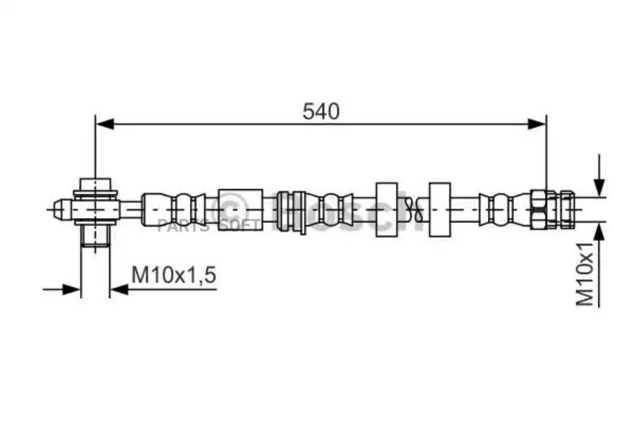 

BOSCH Шланг тормозной BOSCH 1987481566