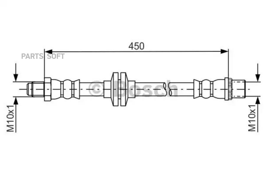 

BOSCH Шланг тормозной BOSCH 1987481683