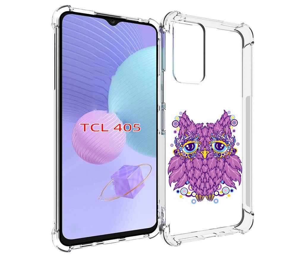 

Чехол MyPads Розовая сова для TCL 405, Tocco