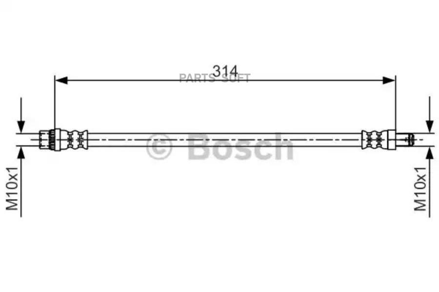 

BOSCH Шланг тормозной BOSCH 1987481718