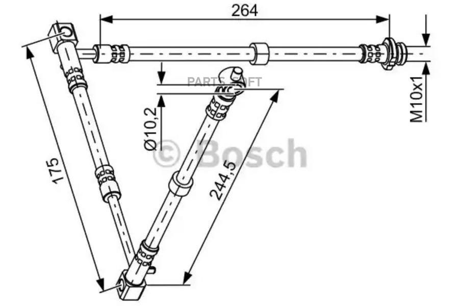 

BOSCH Шланг тормозной BOSCH 1987481836