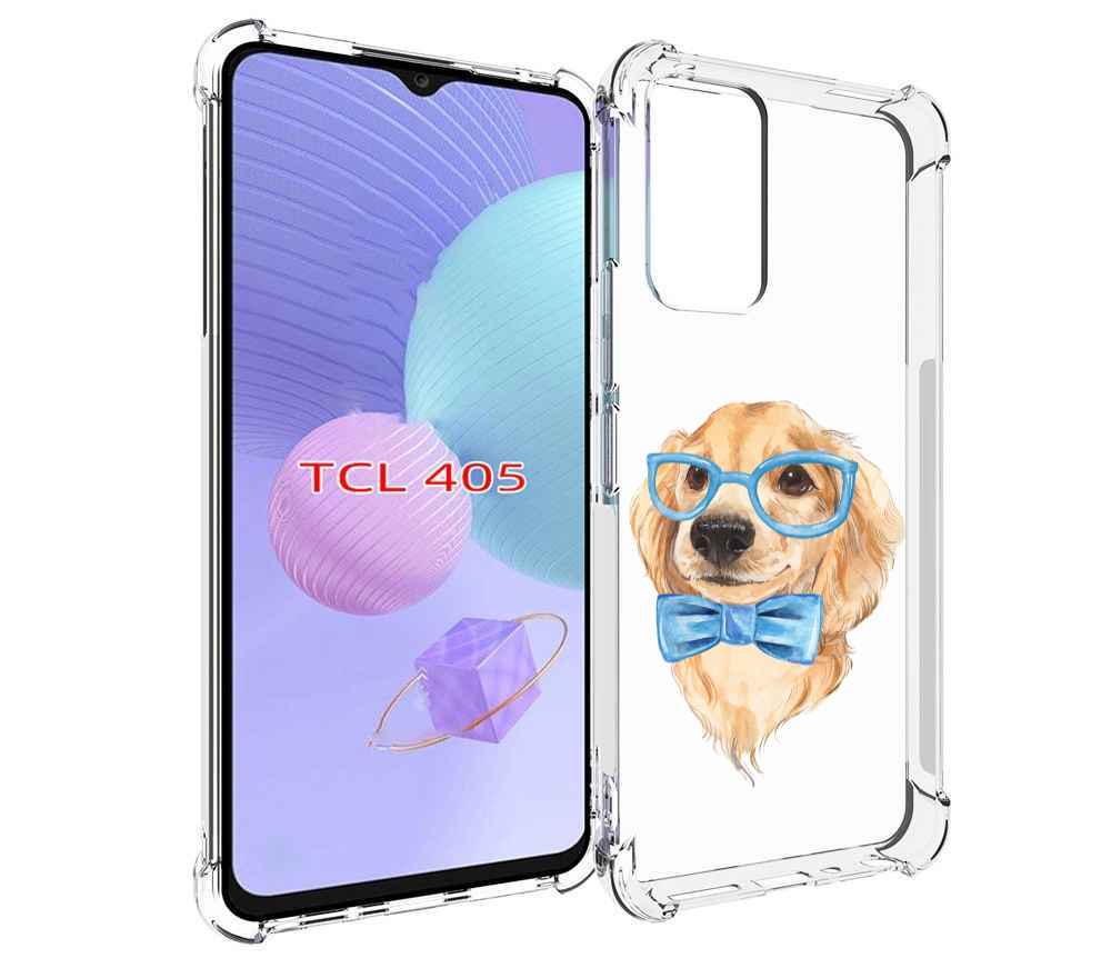 

Чехол MyPads Собака интеллигент для TCL 405, Tocco