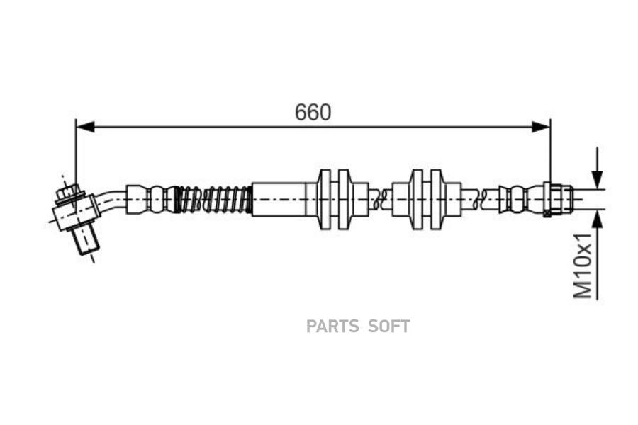 

BOSCH Шланг тормозной BOSCH 1987481A48