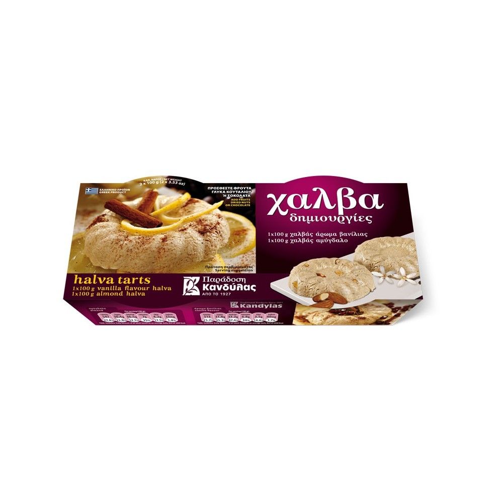 

Халва Kandylas Ваниль и миндаль, 2 шт х 100 г, Халва