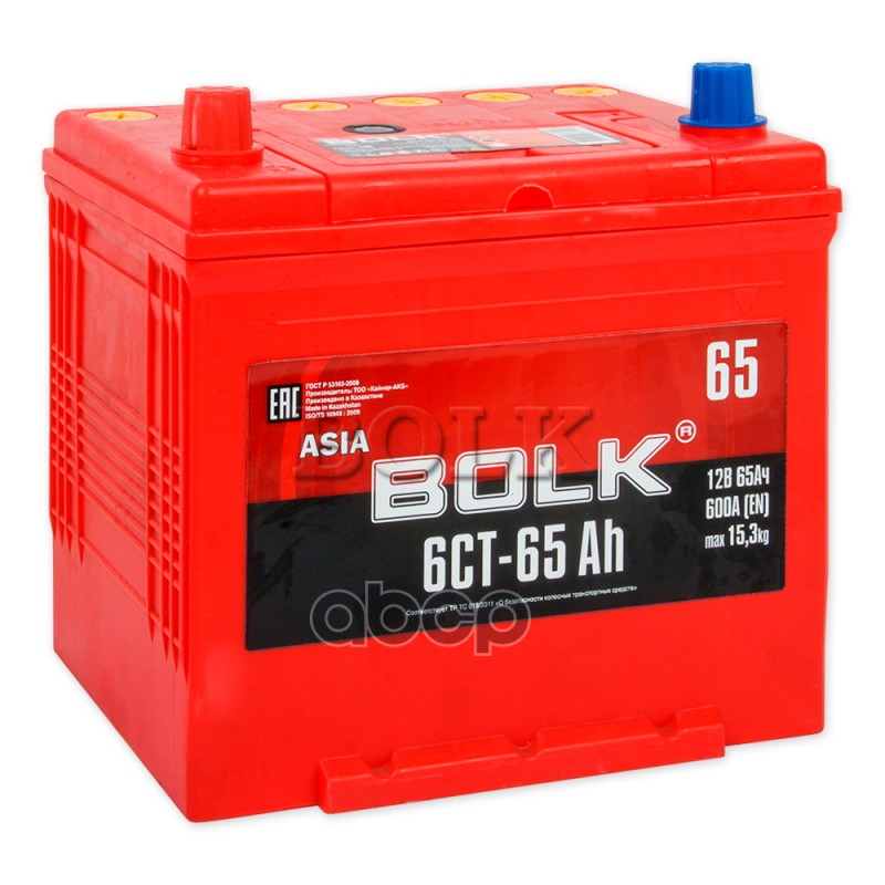 Аккумулятор Bolk Asia 65 А/Ч Прямая L+ 230x173x220 En600 А BOLK арт. ABJ 651