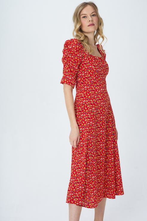 фото Повседневное платье женское silvion sl_w1290 красное 44 ru