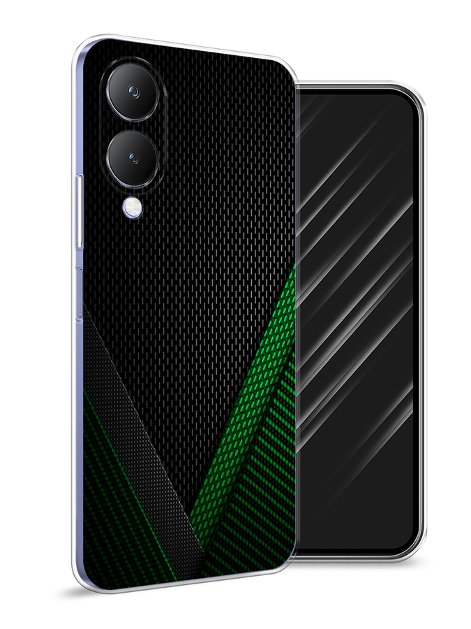 

Чехол Awog на Vivo Y17s "Зеленый карбон", Черный;зеленый, 269850-1